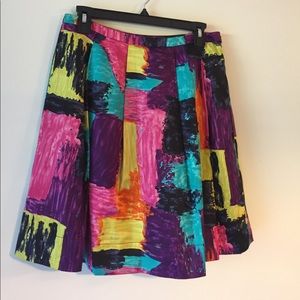 Trina Turk multi colored print skirt. Size 6